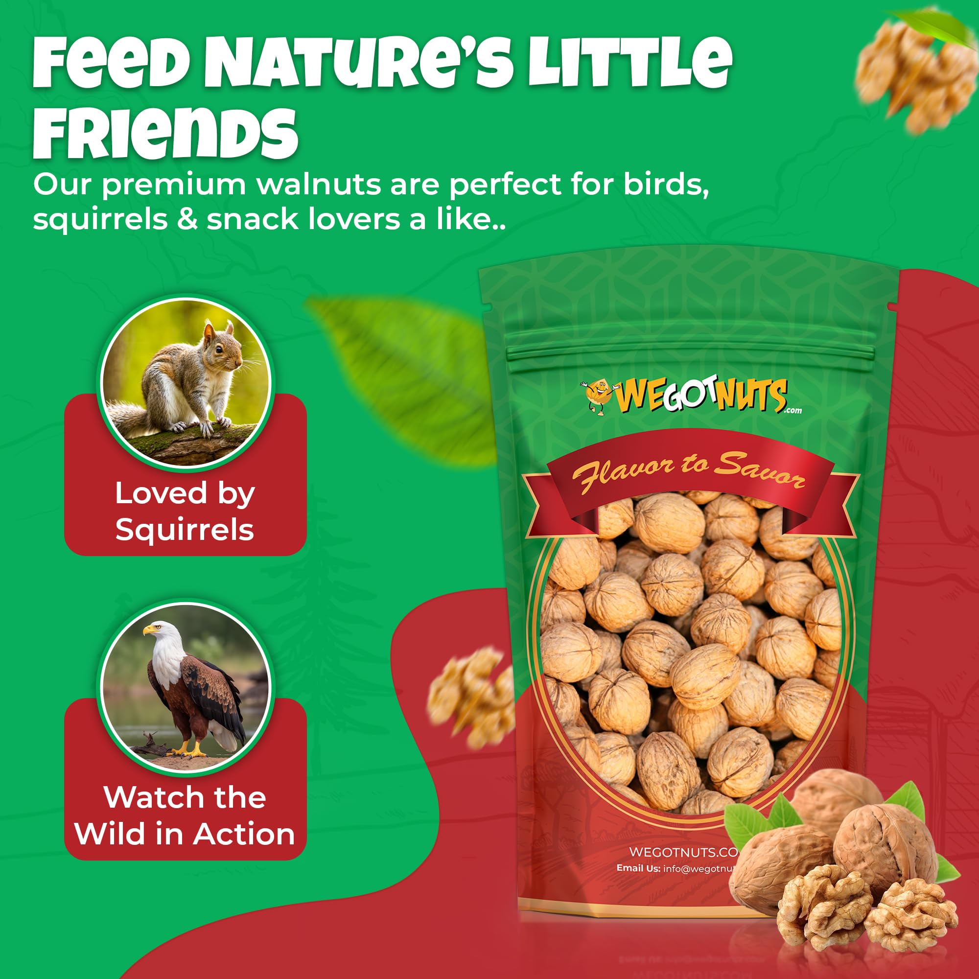 We Got Nuts walnut shells repurposed for garden or craft recycling benefit