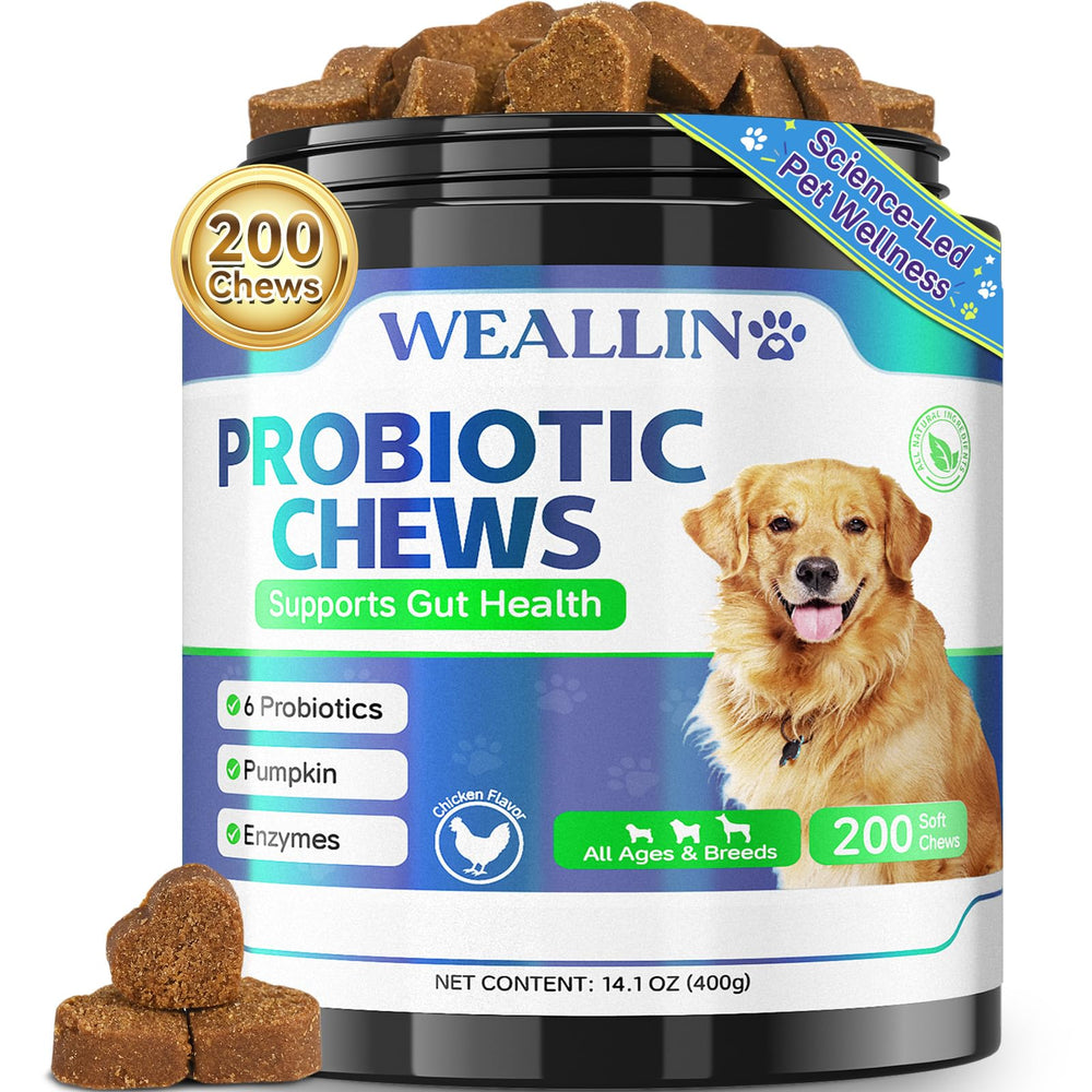 WEALLIN frasco delante mostrando envase y cantidad 200 masticables