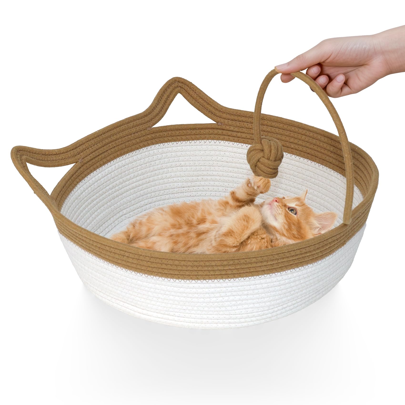 WEAVELYRICS cama para gato vista frontal, refugio cómodo