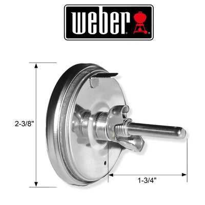 Weber replacement thermometer back tab and 1.5 inch prong for secure mounting benefit