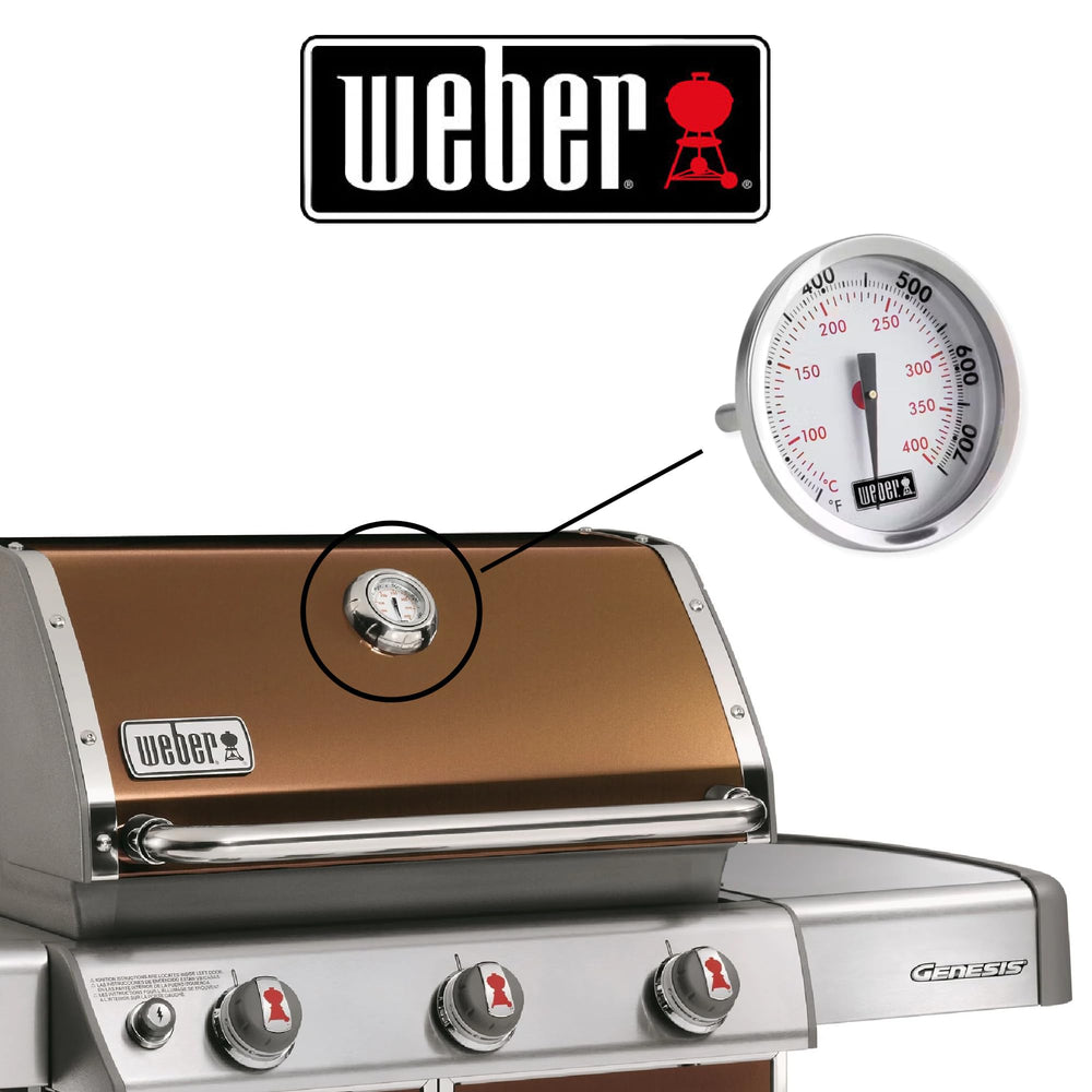 Weber replacement thermometer installed on grill hood improving temperature visibility benefit