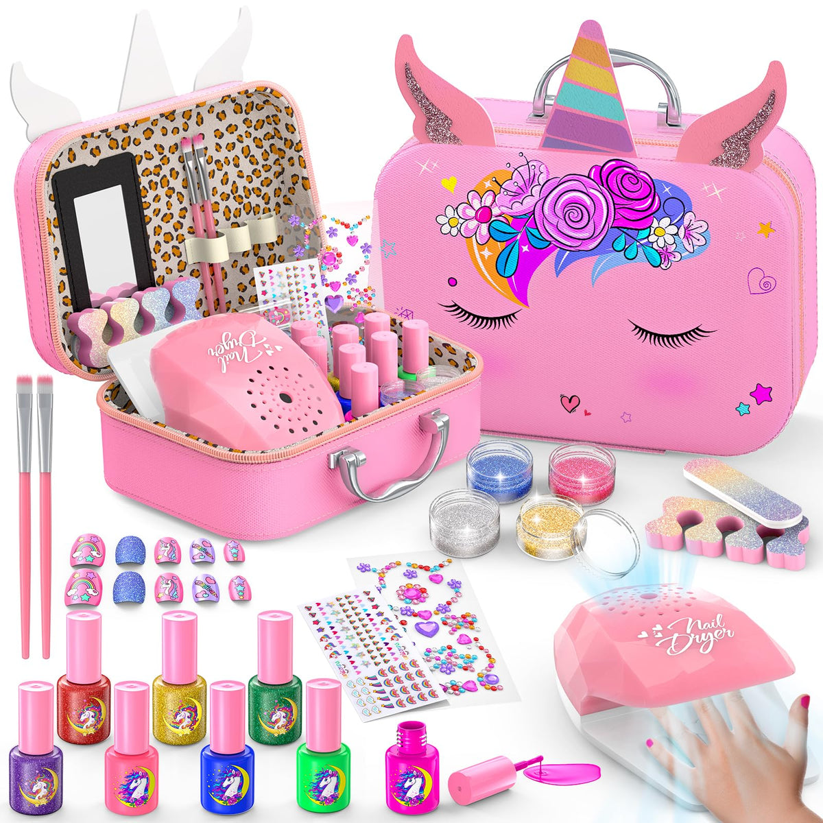 Websonaw caja frontal con diseño de unicornio mostrando todo el kit y transporte seguro