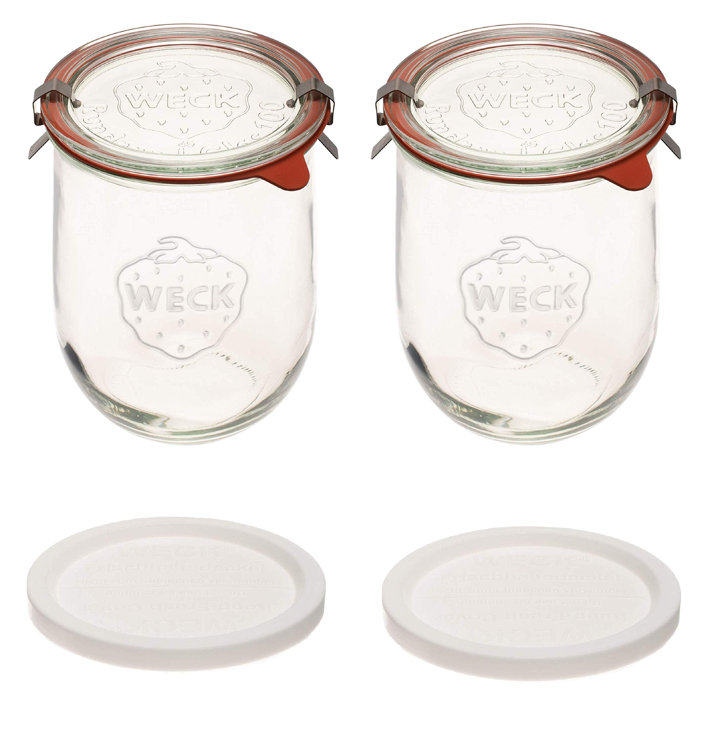 WECK frascos Tulip pack frontal diseño elegante y ahorro plástico