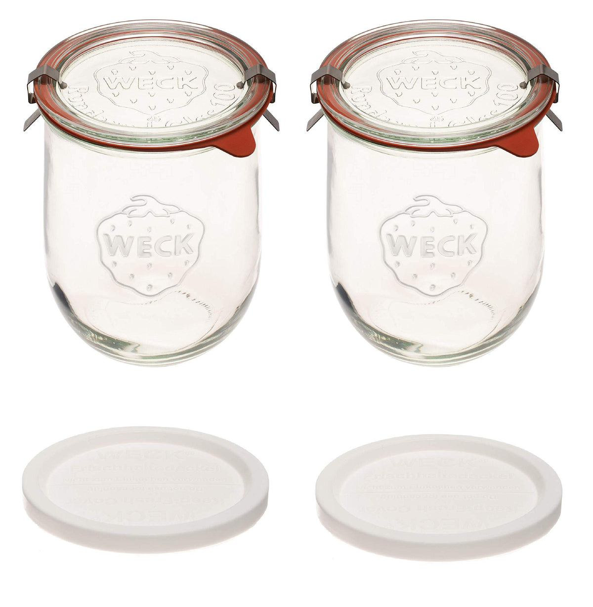 WECK frascos Tulip pack frontal diseño elegante y ahorro plástico