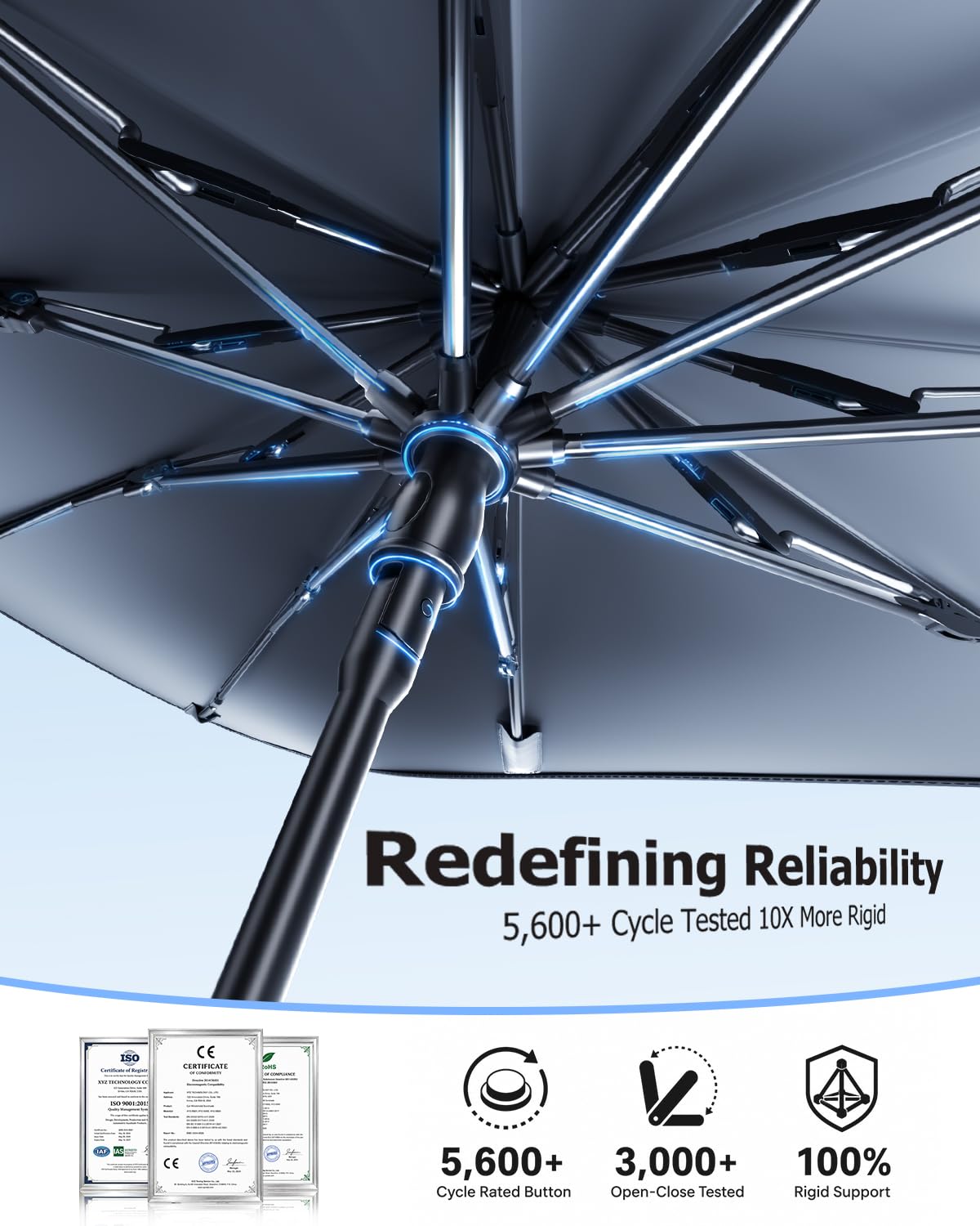 weektic parasol desplegado en coche mantiene ambiente fresco