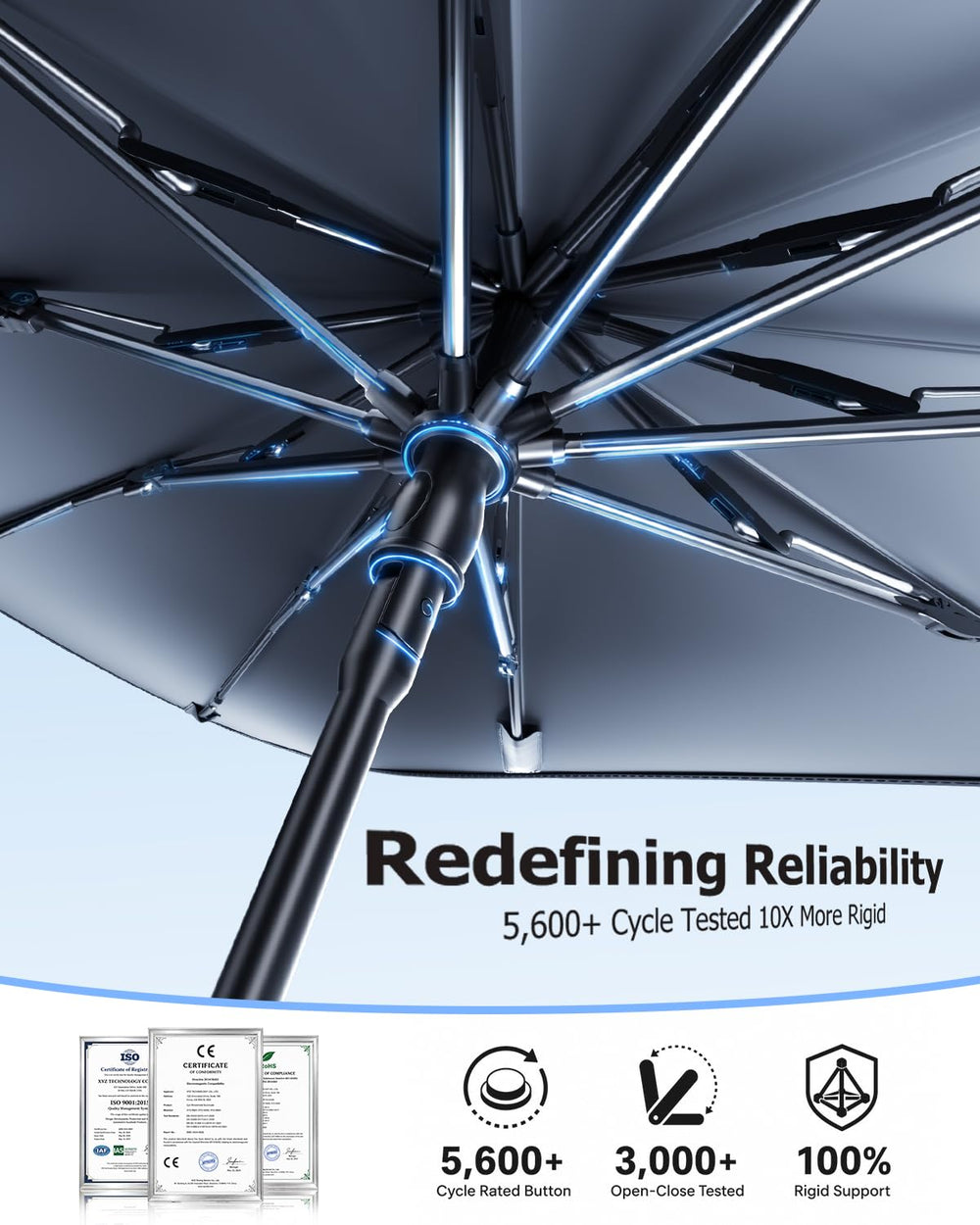 weektic parasol desplegado en coche mantiene ambiente fresco