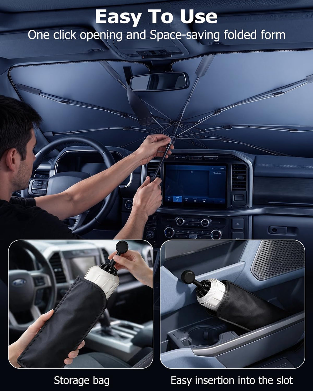 weektic installed on truck windshield protecting dashboard from sun damage benefit