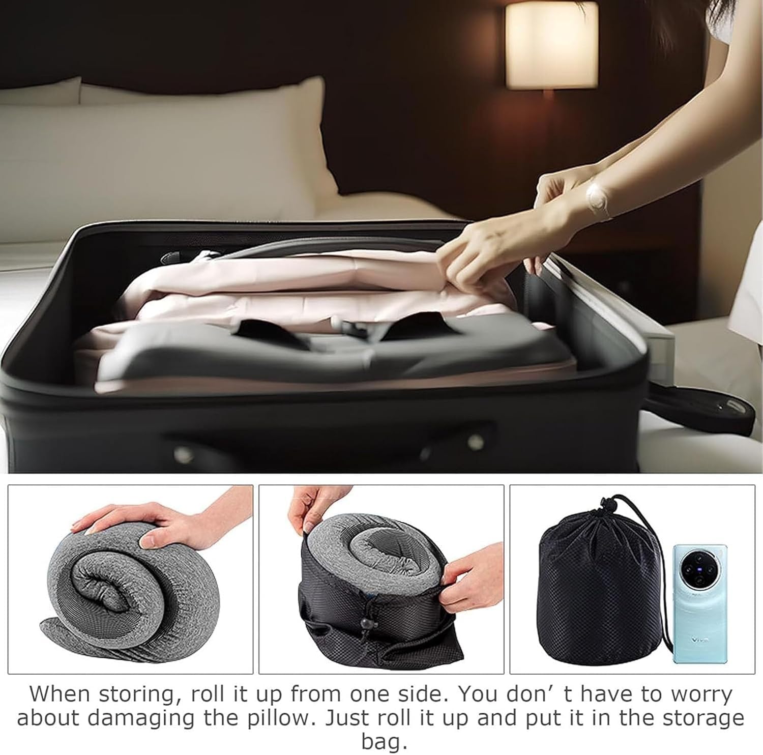 WEERSHUN bolsa impermeable incluida para guardar y proteger la almohada