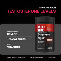 Weider Prime capsules close-up highlighting smooth finish and easy swallowing