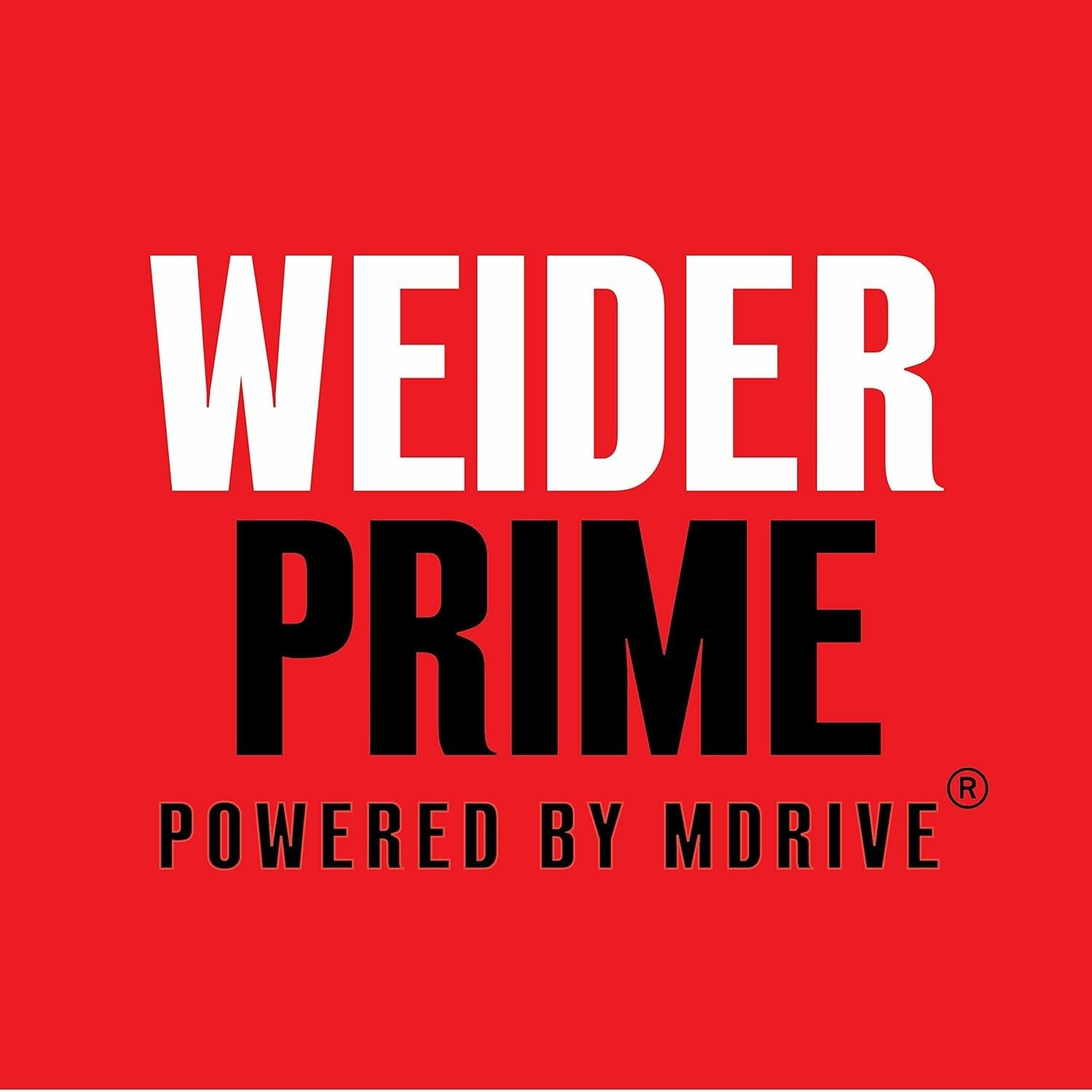 Weider Prime beside other supplements showing product scale and value