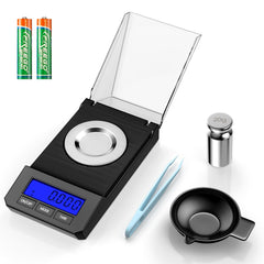 Weigh Gram vista frontal de la báscula con diseño compacto y lectura clara
