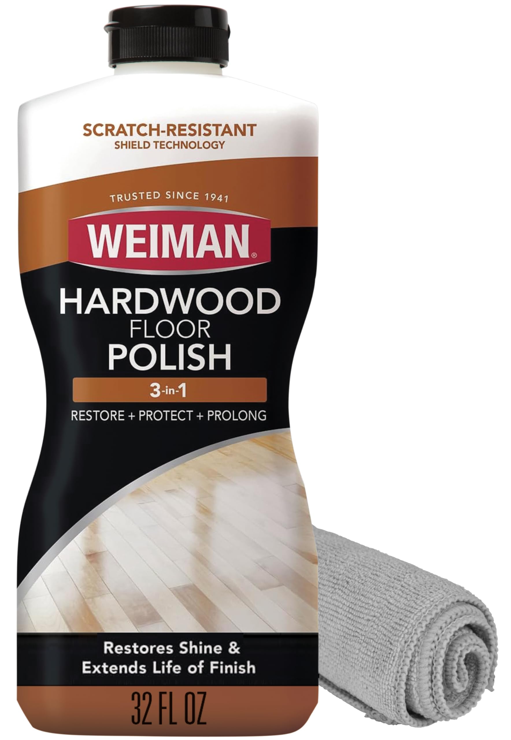 Weiman envase frontal mostrando 32 oz, limpieza eficaz y aspecto renovado