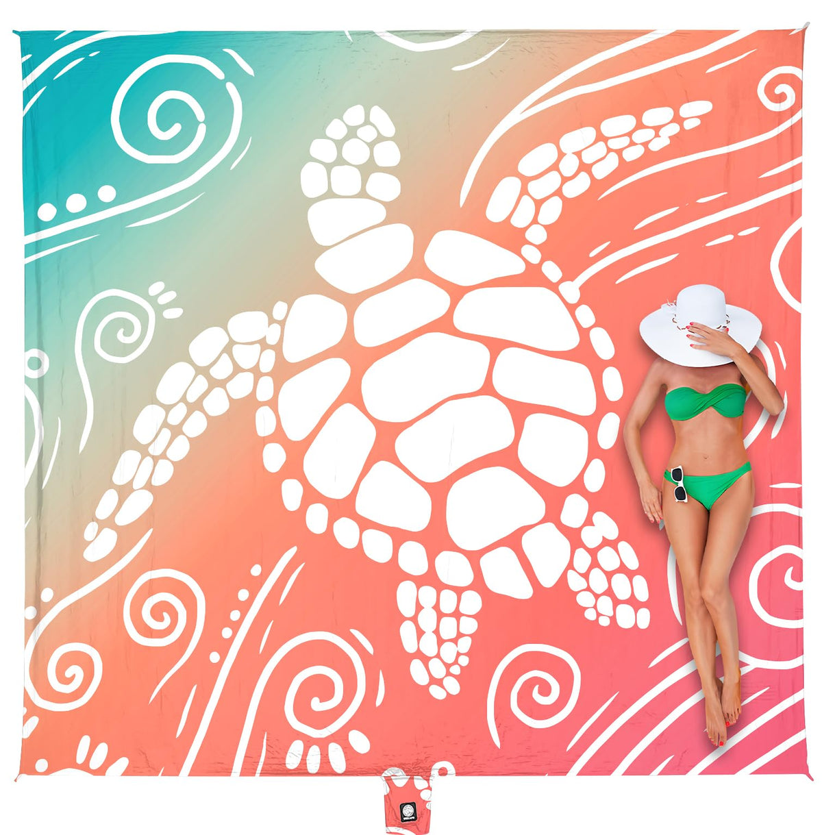 WEKAPO manta frontal plana mostrando tamaño y color, ideal para familias
