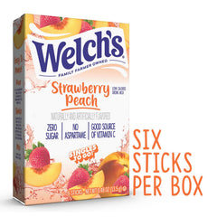 SINGLES TO GO! Welch's botella con bebida fresa durazno preparada, hidratación sabrosa al instante