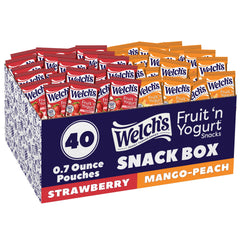 Welch's paquete frontal mostrando 40 unidades y diseño, cómodo para transporte