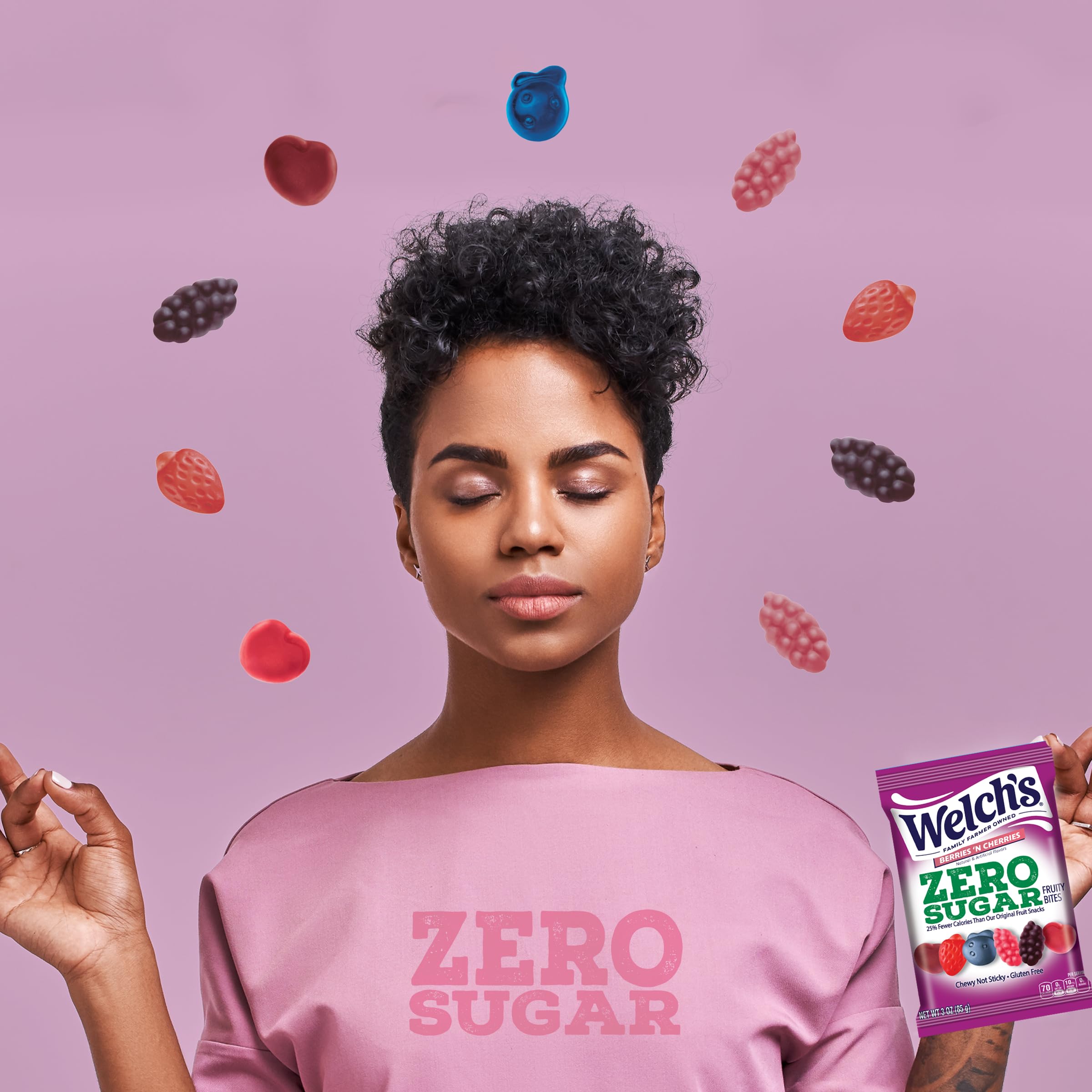 Welch's primer plano de la textura gomosa mostrando aspecto apetitoso