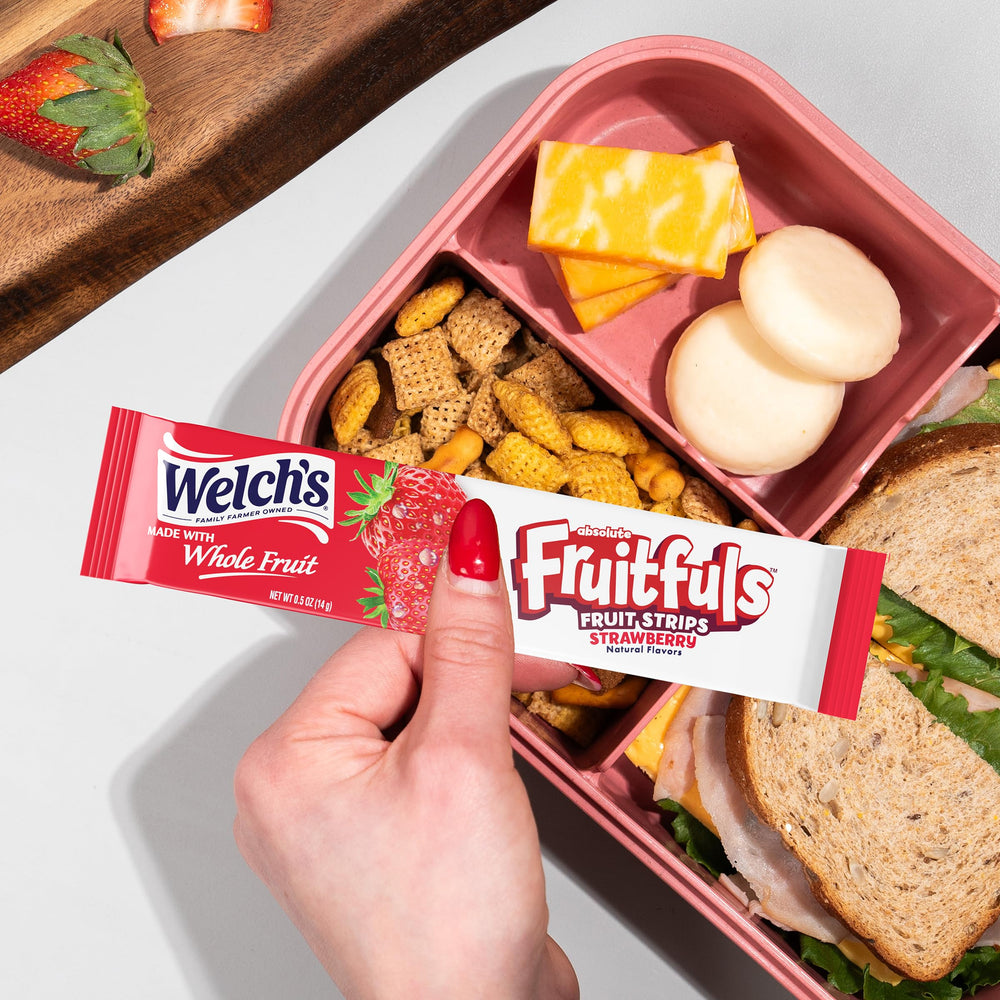 Welch's etiqueta de ingredientes destacando fruta entera y nutrición