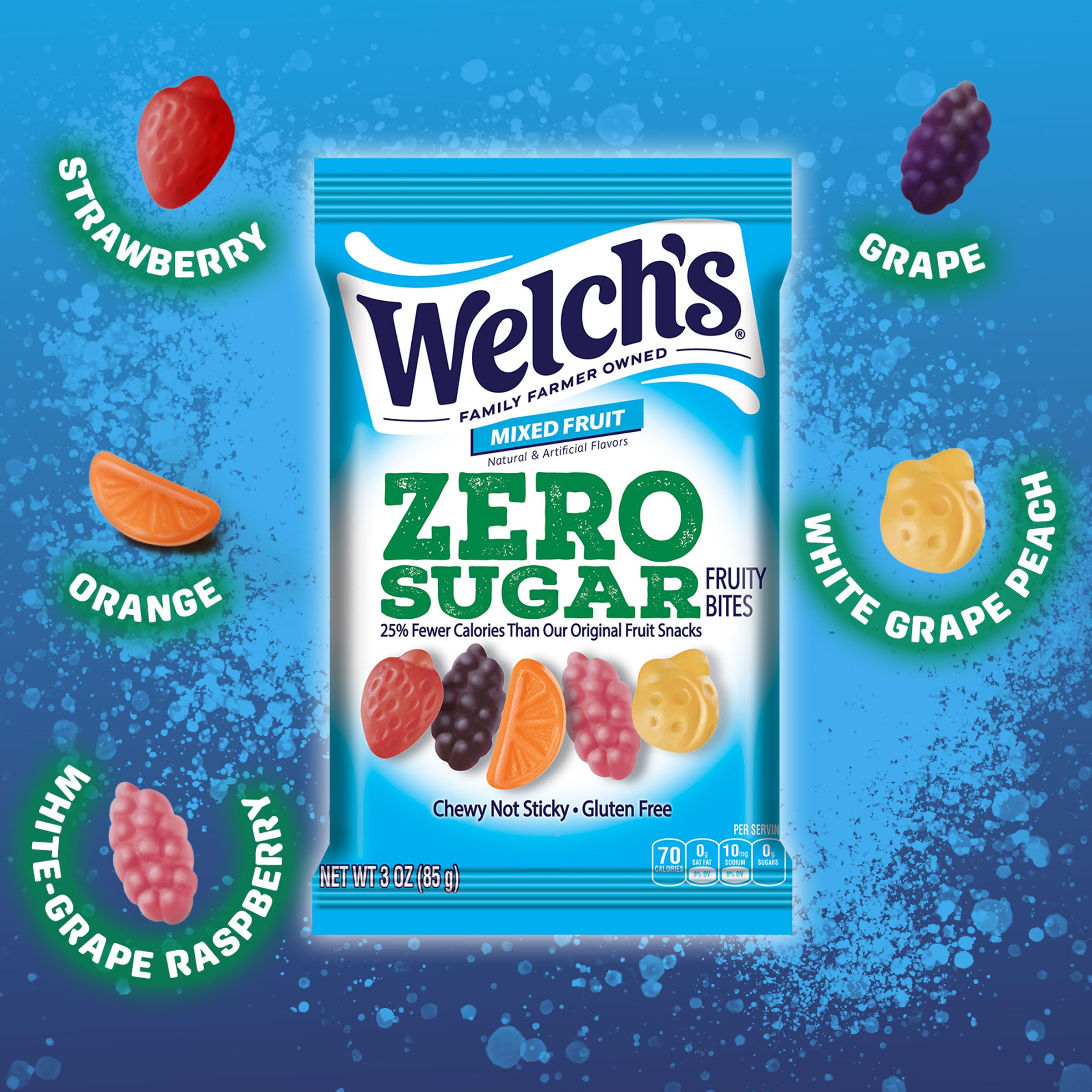 Welch's presentación en mesa para compartir, opción sin gluten