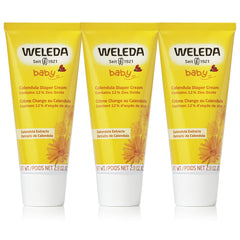 Weleda envase frontal de crema para pañal mostrando presentación y diseño