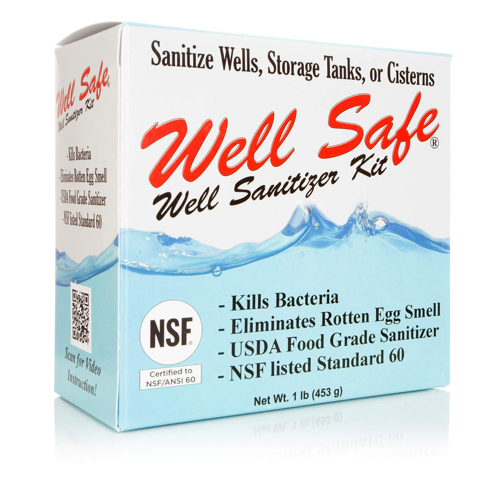 WELL SAFE kit frontal mostrando envase y tabletas, solución completa