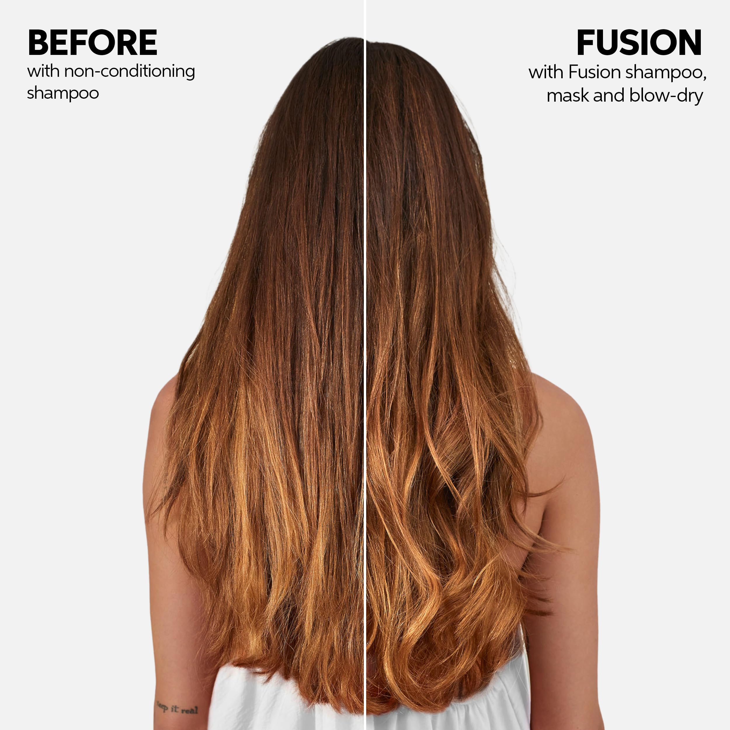 Wella Professionals cabello húmedo tras aplicar la mascarilla, mayor manejabilidad