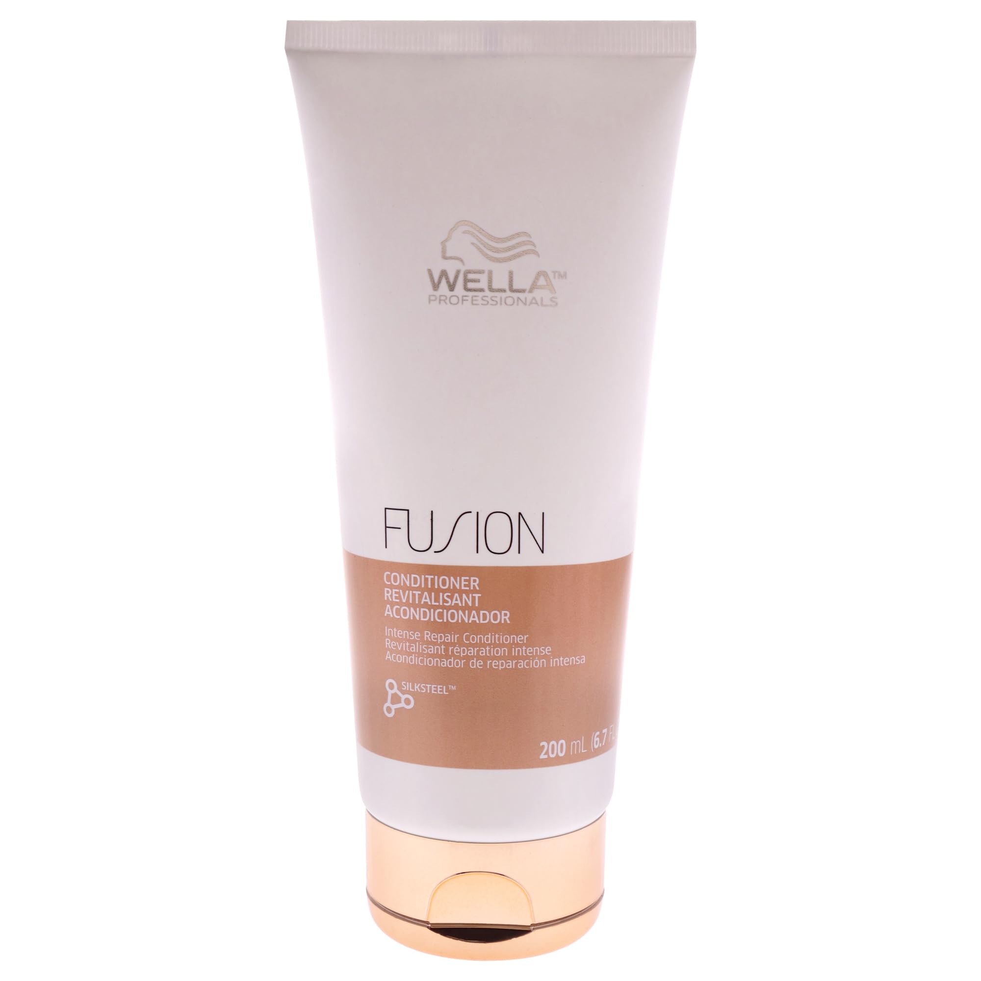 Wella Professionals frasco frontal mostrando el envase profesional y beneficios reparadores