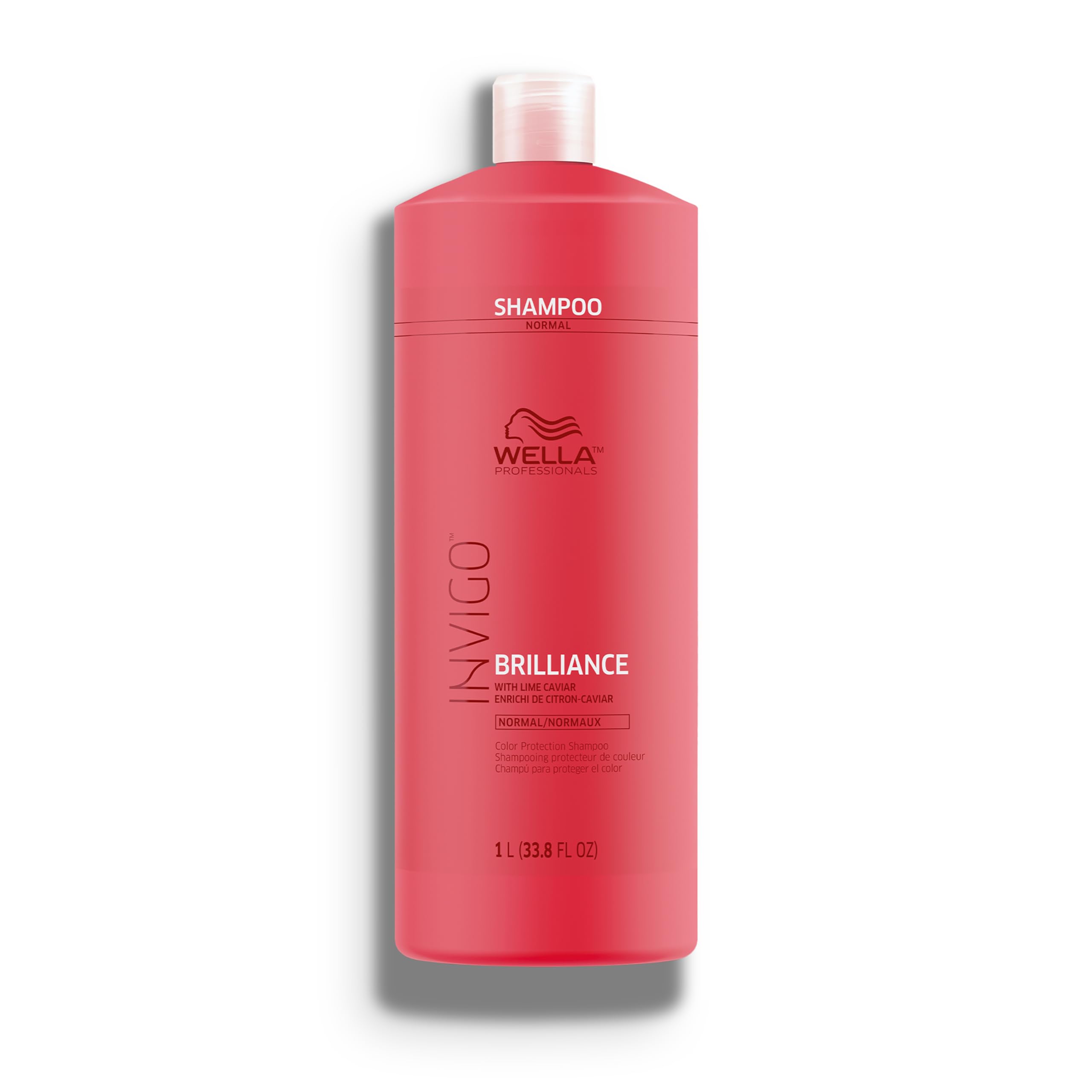 Wella Professionals botella frontal mostrando diseño y beneficio protección del color
