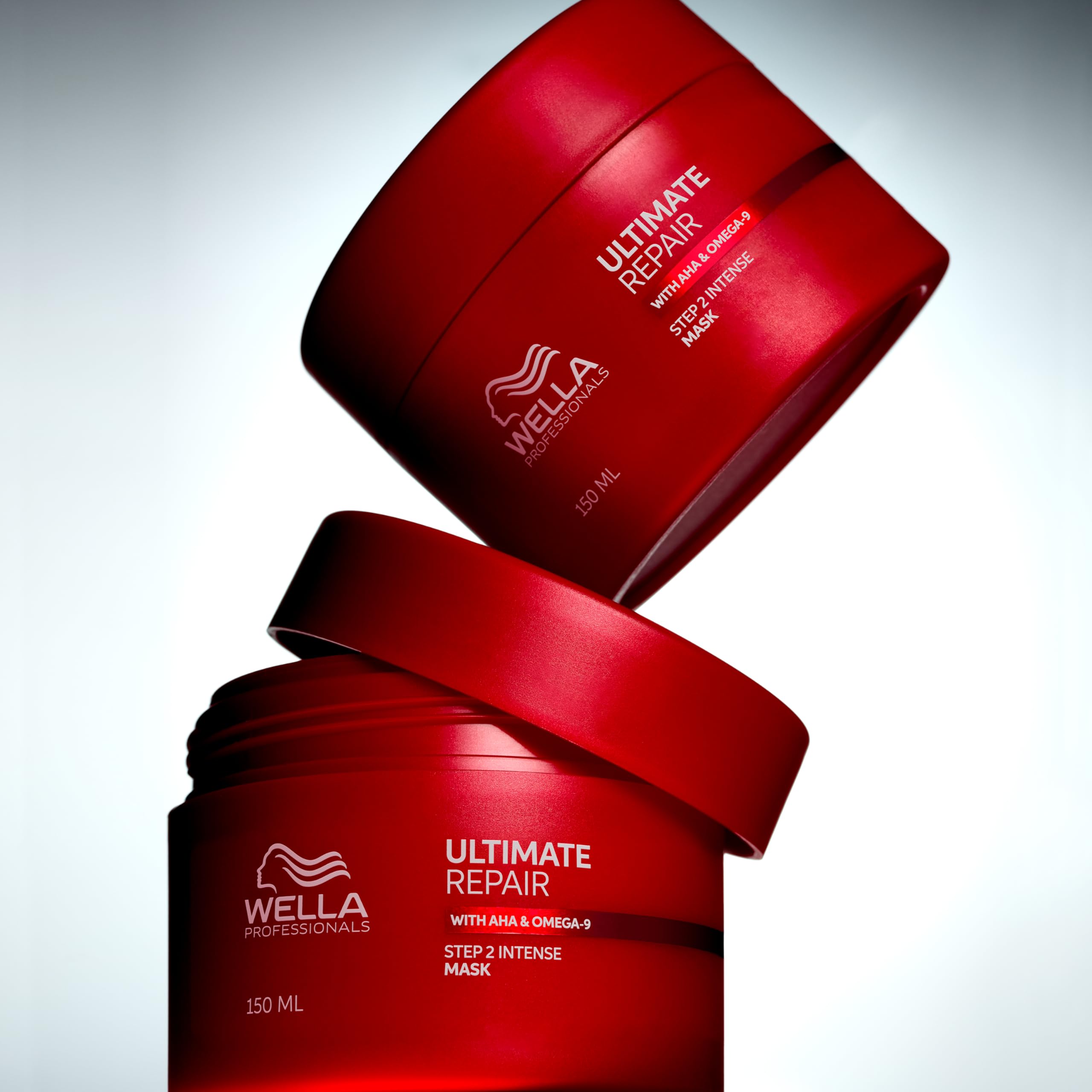Wella Professionals packaging abierto con tapa para ver consistencia rica