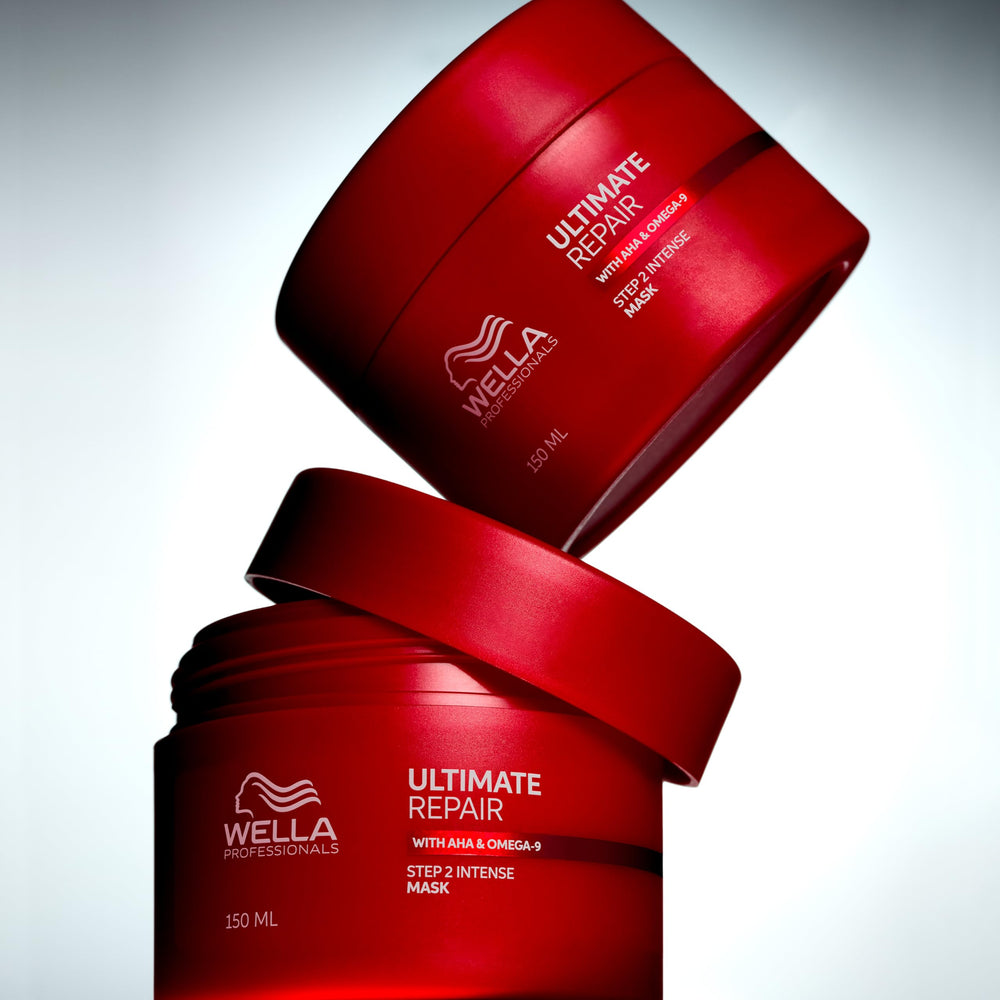 Wella Professionals packaging abierto con tapa para ver consistencia rica