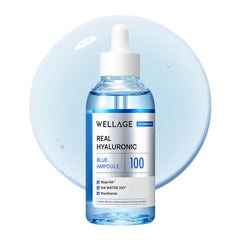 WELLAGE ampolla frontal mostrando el envase y beneficio hidratación intensa