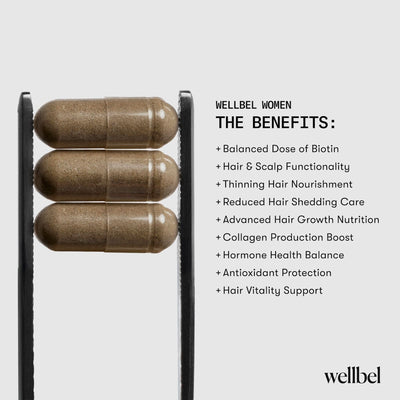 WELLBEL ingredientes claves MSM y biotina visualizados para credibilidad