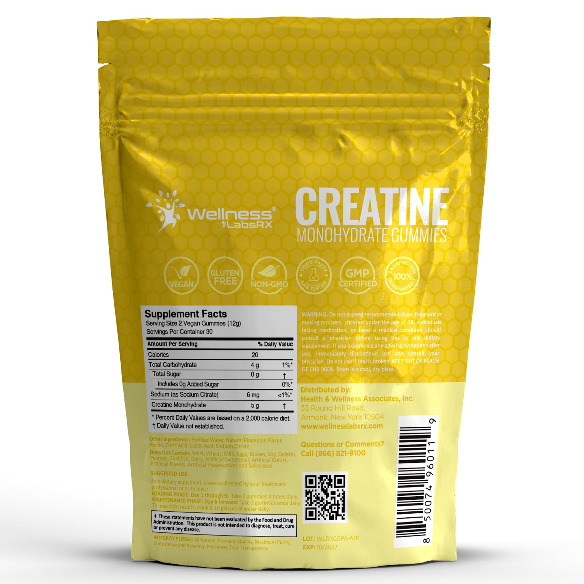 WELLNESS LABSRX gomita primer plano resaltando sabor piña agradable