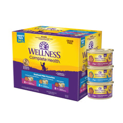Wellness vista frontal del pack de 24 latas que resalta variedad