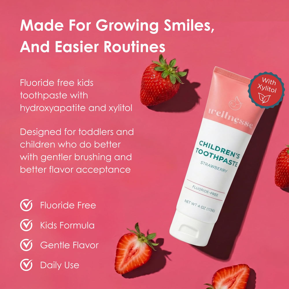 Wellnesse crema dental textura cercana que facilita un cepillado suave