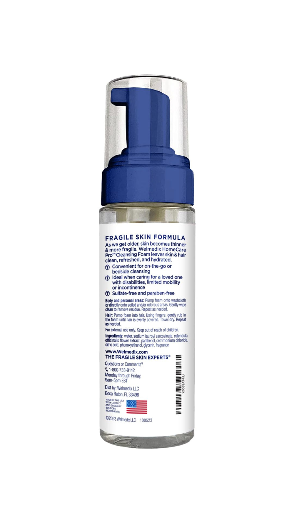 Welmedix uso en cama por cuidador para higiene sin ducha