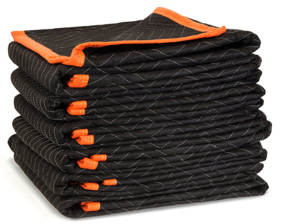 WEN 6-pack front view showing all folded moving blankets protecting items