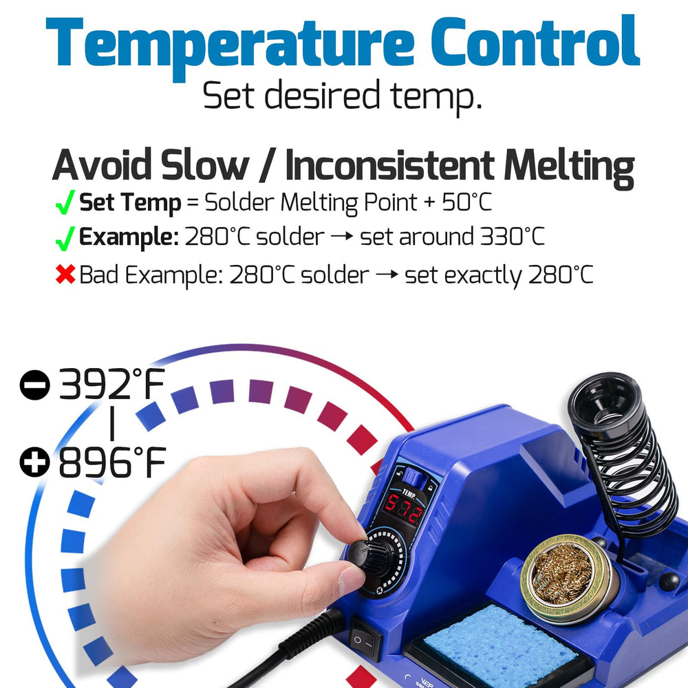 WEP 926LED V3 tip cleaner close-up preserving tip life and improving heat transfer