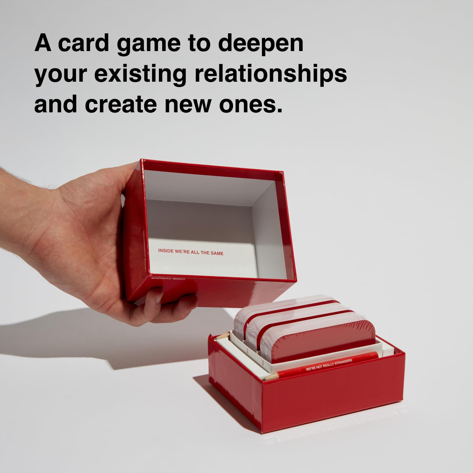 WE'RE NOT REALLY STRANGERS transparent Dig Deeper cards for deeper answers