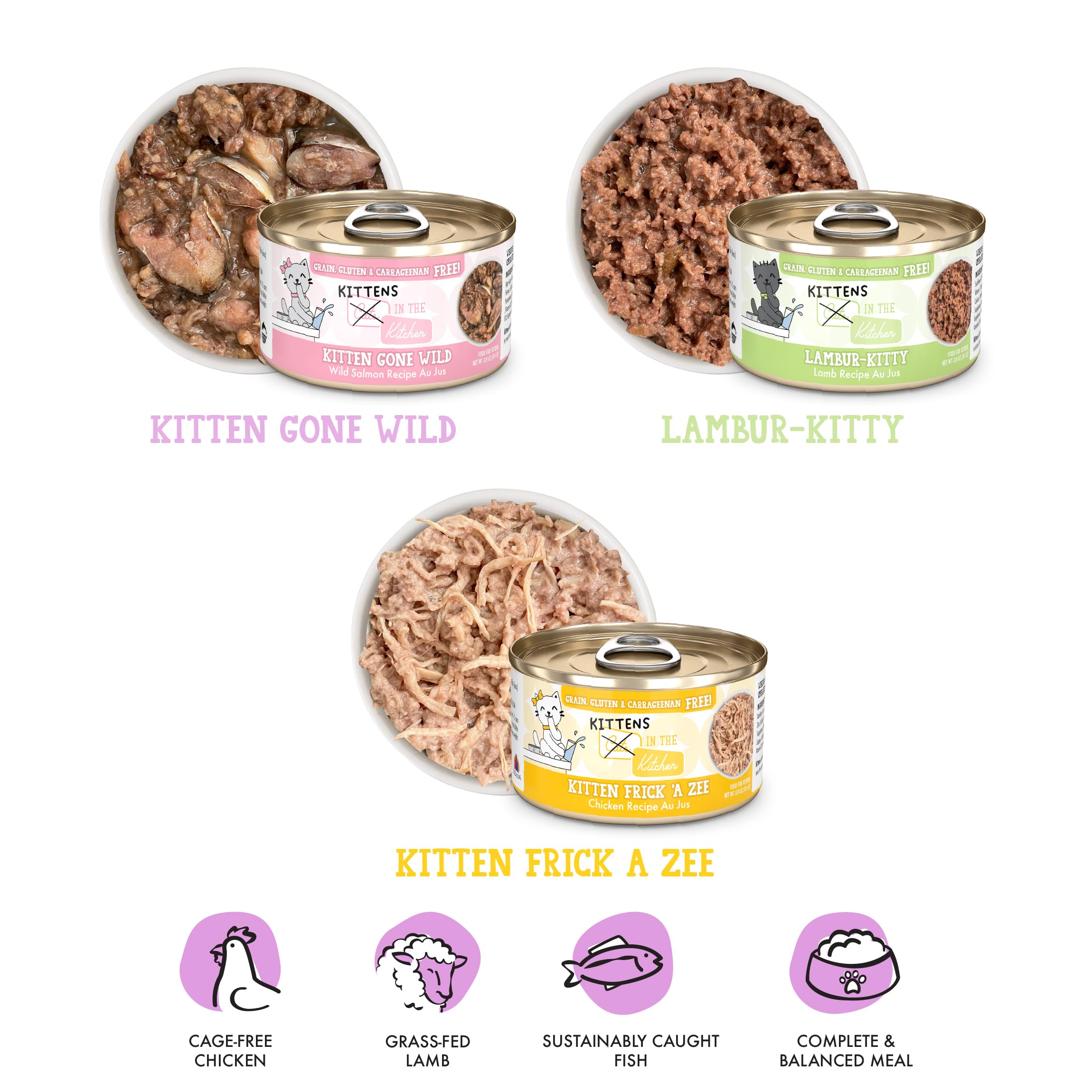Weruva pack de 12 latas con variedad Kitten Zoomies para rotación de sabores
