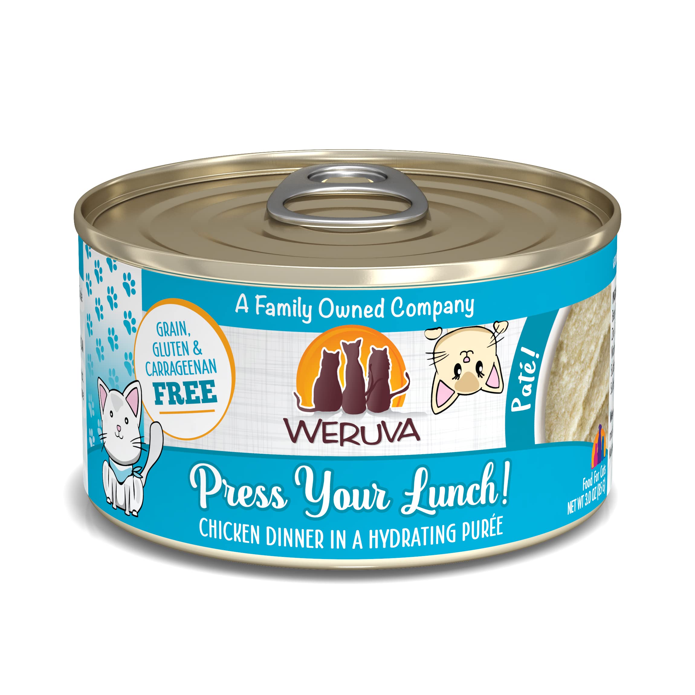 Weruva front can showing label and product name for quick identification and trust