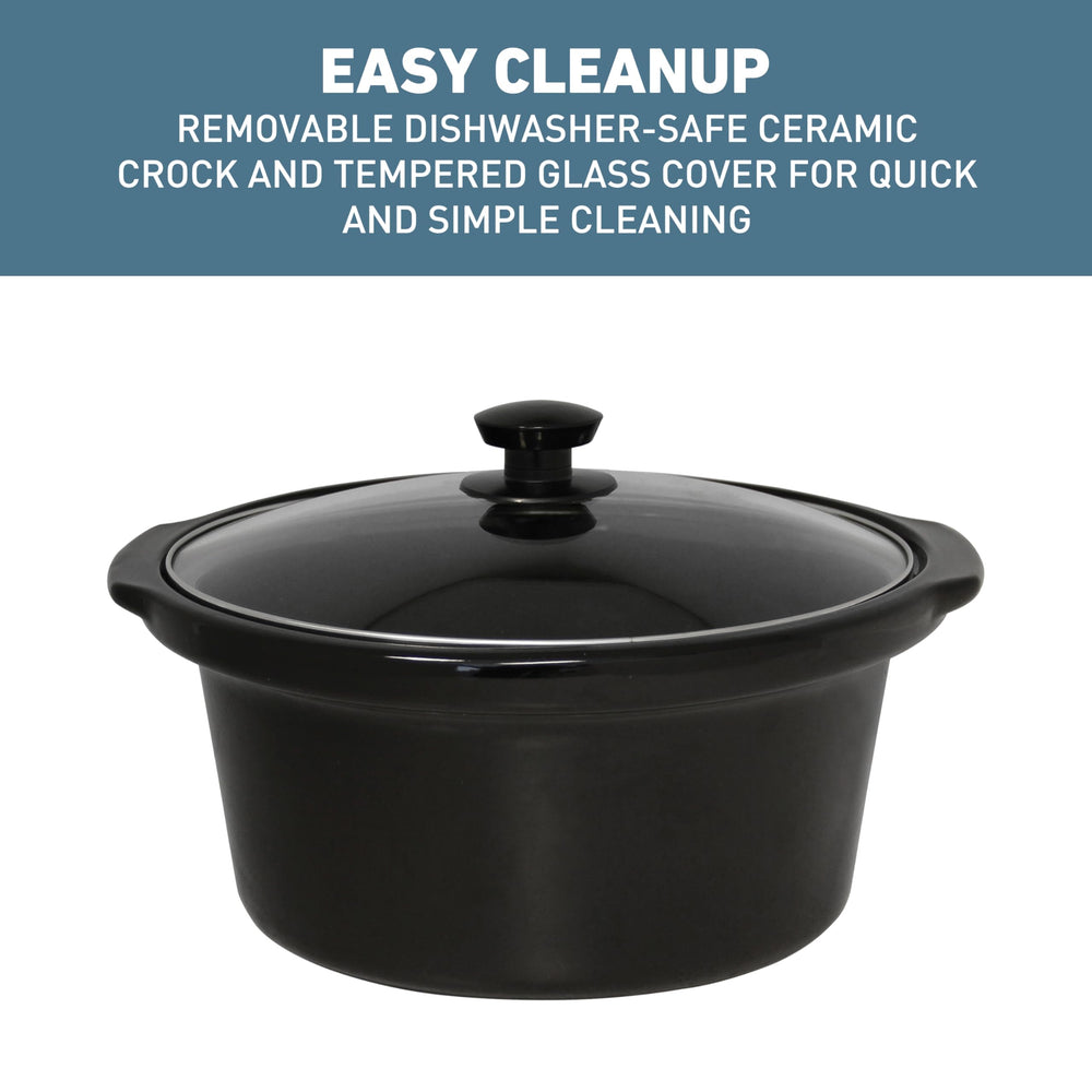 West Bend tempered glass lid detail showing clear view to monitor food and retain heat
