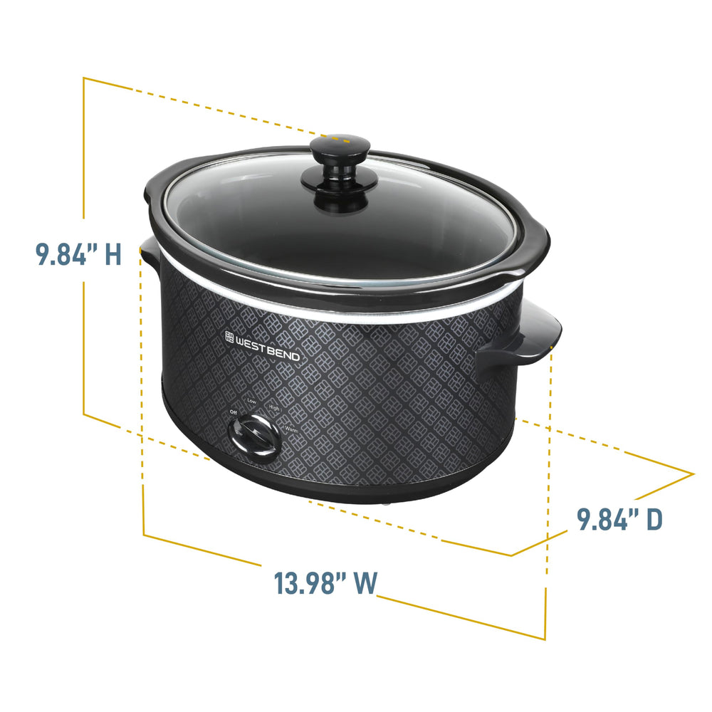 West Bend slow cooker on table in family setting showing effortless home-cooked meals