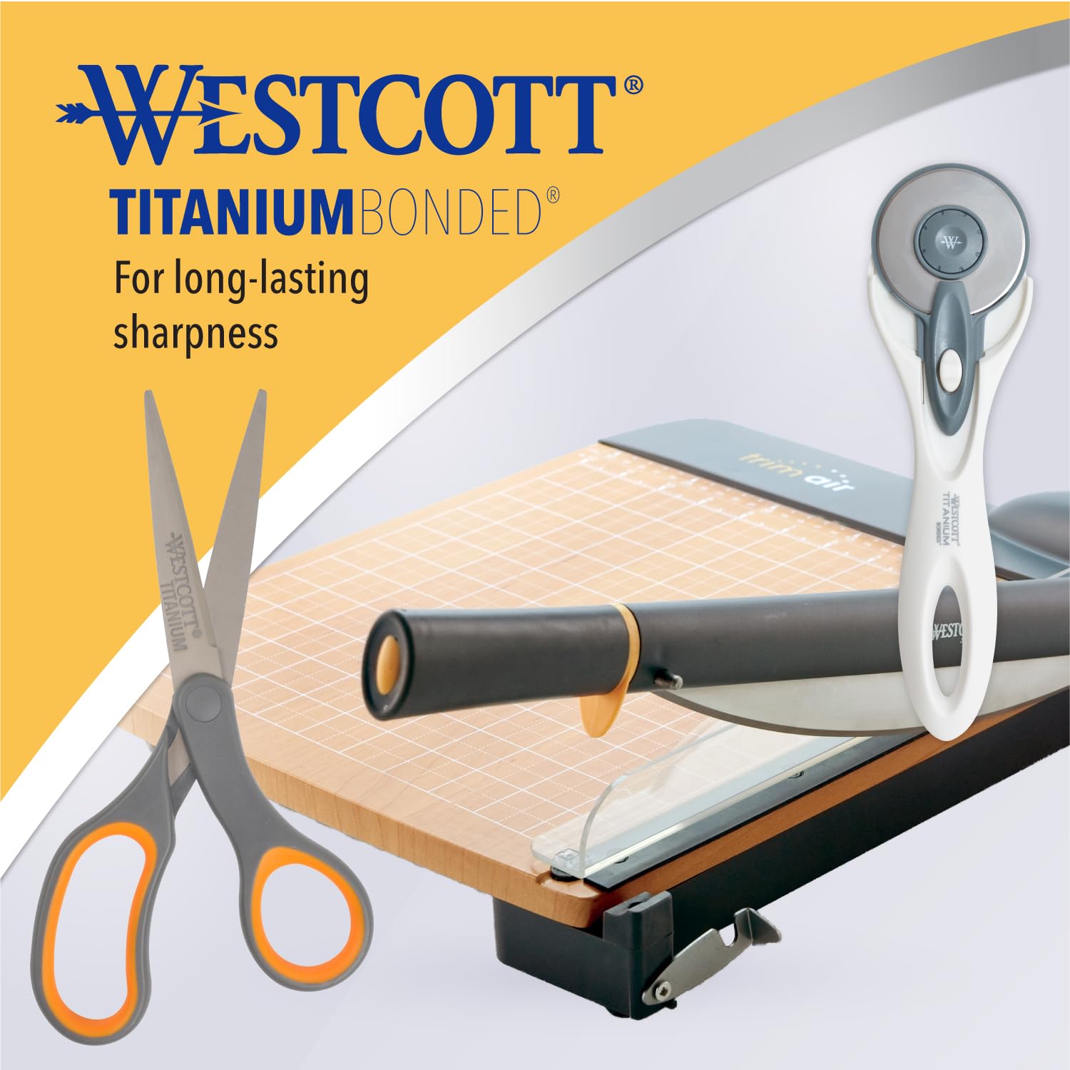Westcott tijeras comparación de tamaño para referencia práctica