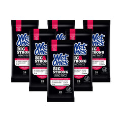 Wet Ones paquete frontal 6 unidades mostrando conveniencia