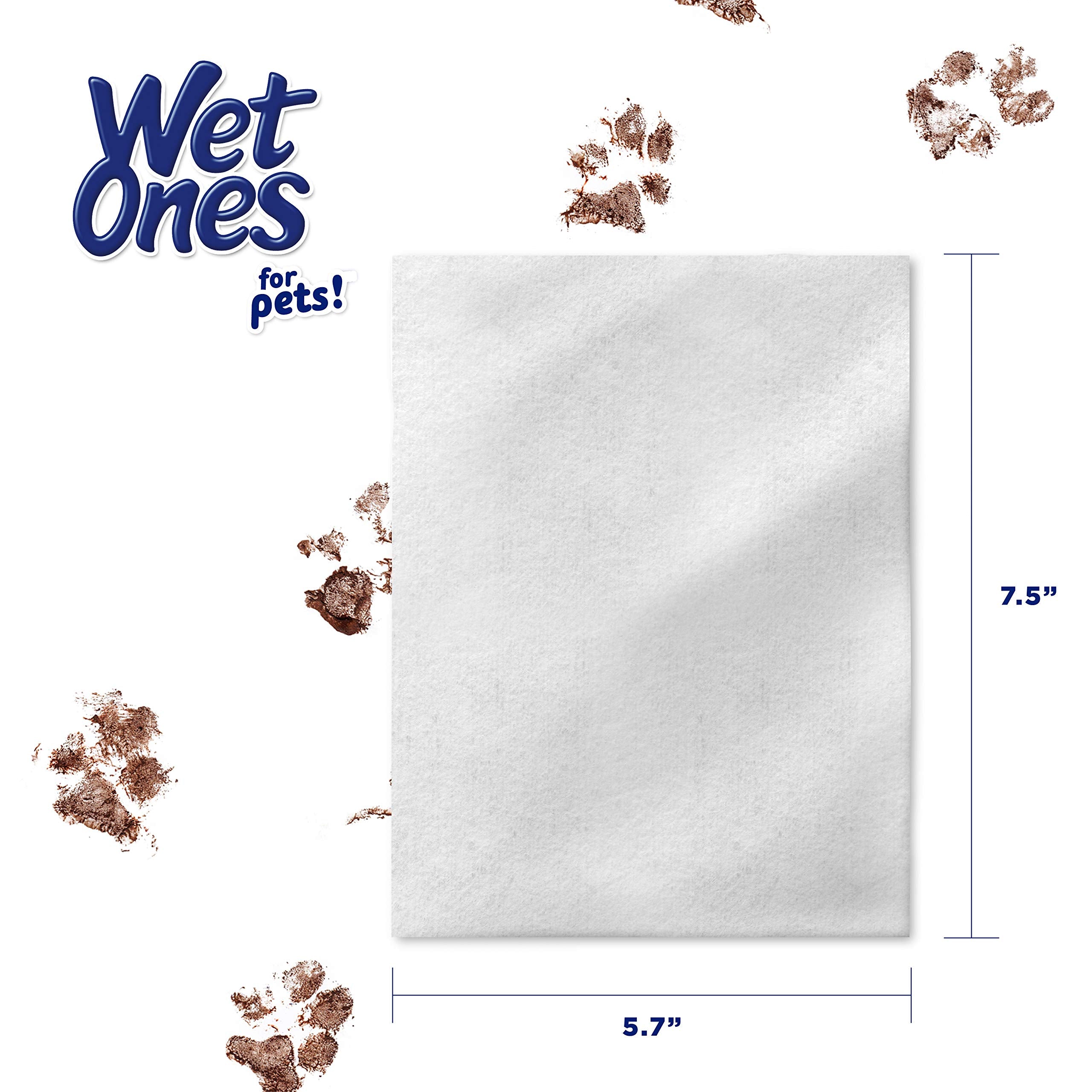Wiping dog face and outer ear with Wet Ones for Pets to freshen and soothe benefit