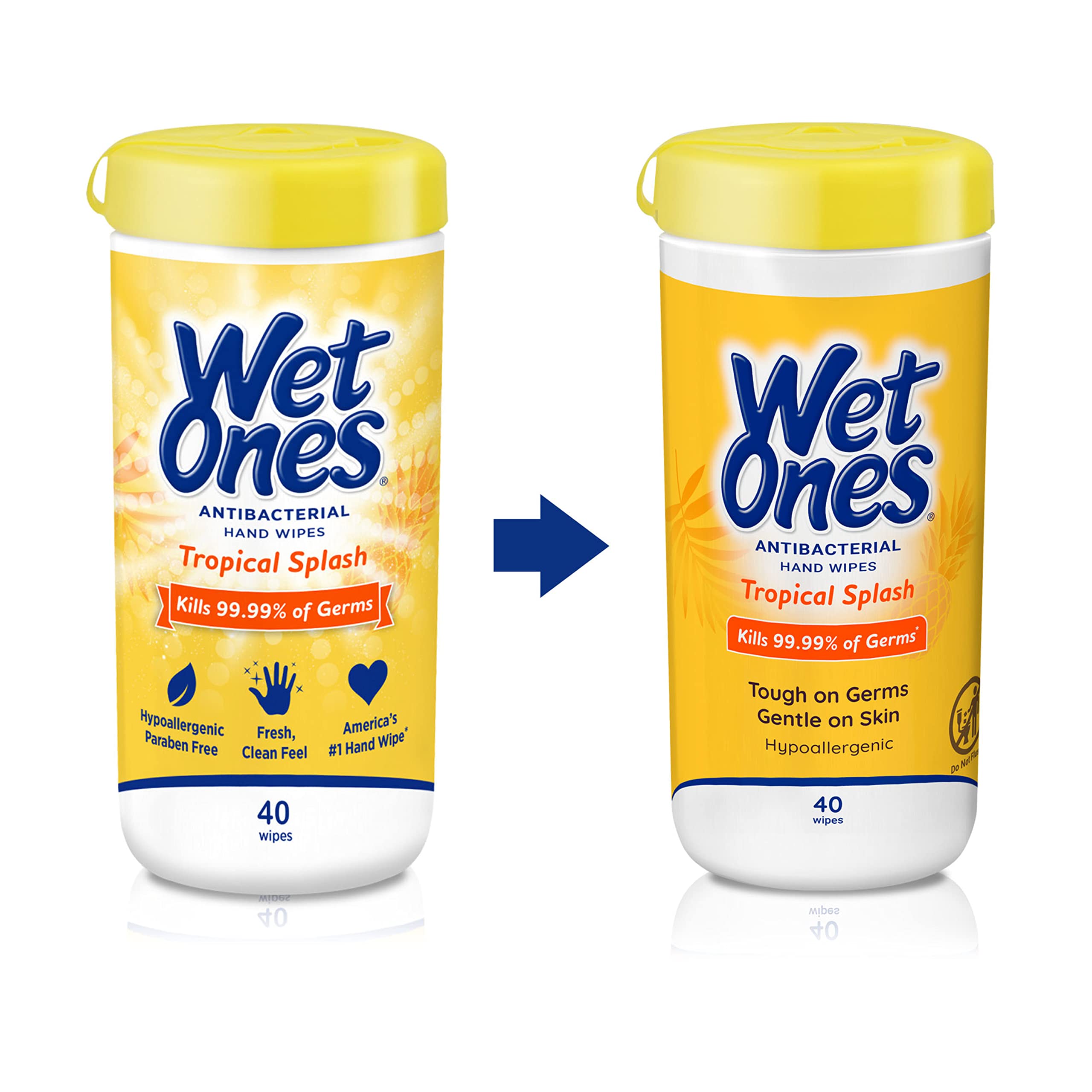 Wet Ones toallita textura de fibra de cerca que demuestra limpieza eficaz y suave