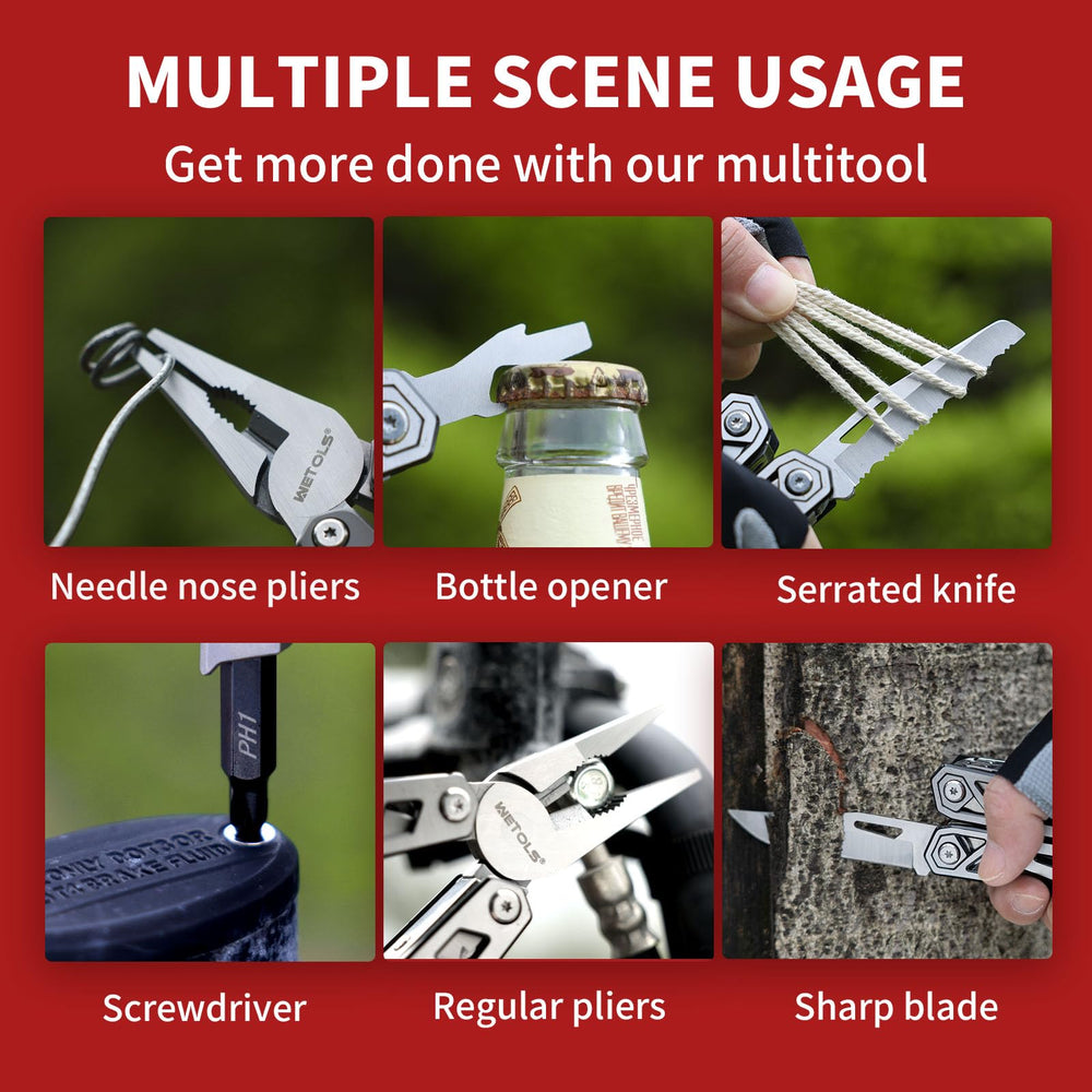 WETOLS cuchillo serrado y liso listos para cortar materiales