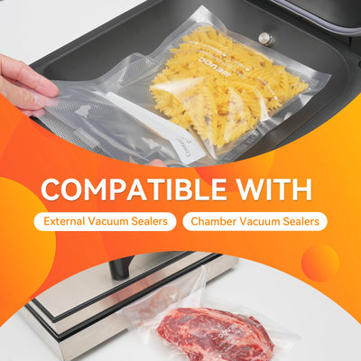 Wevac bulk box open with stacked bags for economical storage
