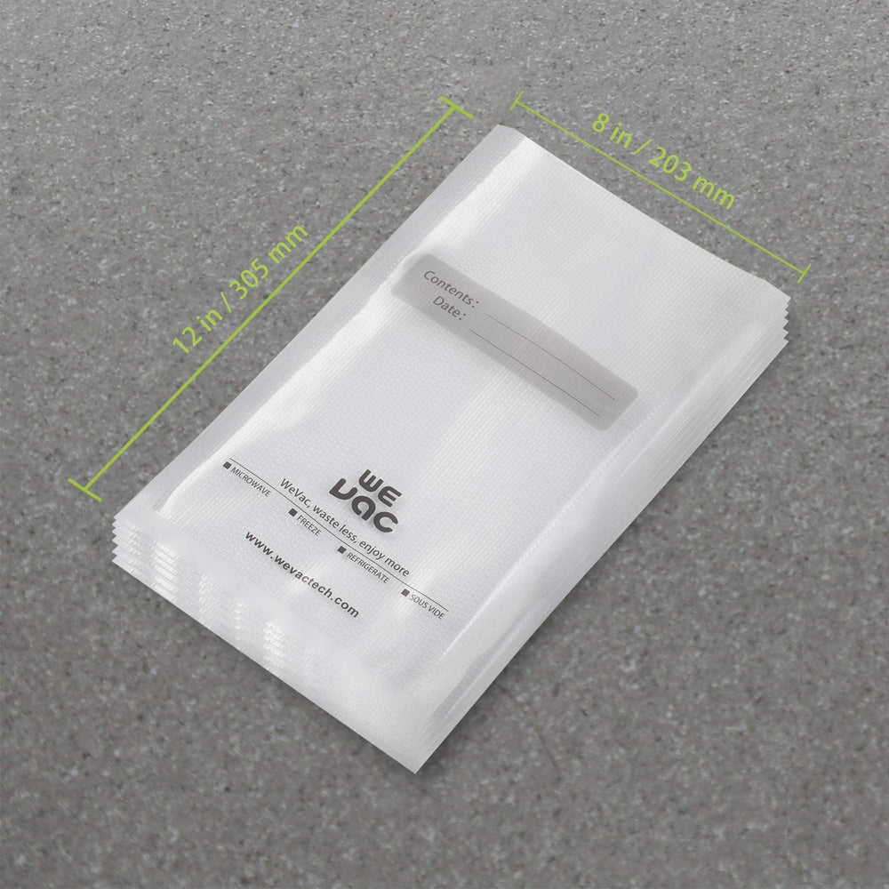 Wevac bolsas apiladas en congelador preservando sabor y evitando quemaduras
