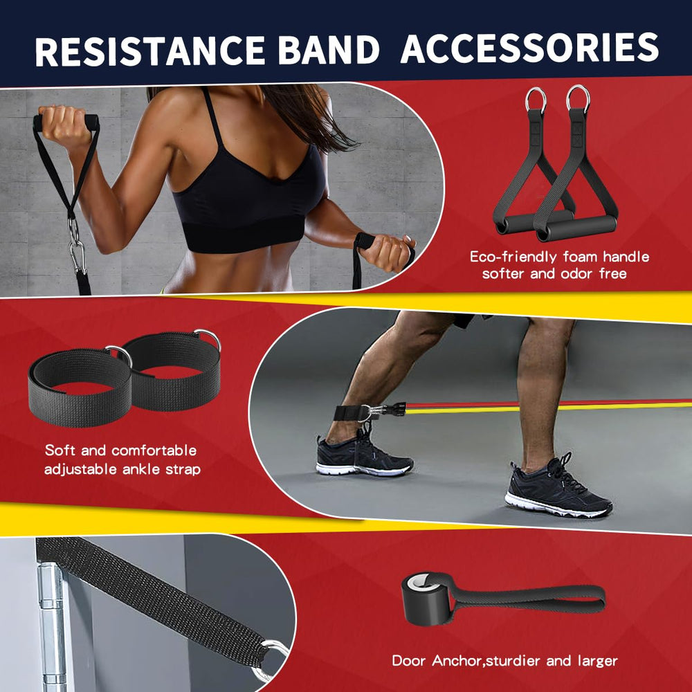 WHATAFIT bandas de látex con textura que demuestran elasticidad duradera